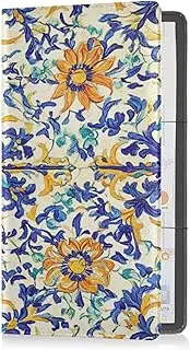 Pu Leather Car Registration & Insurance Card Holder Men Women Wallet Accessories Case for Driver Auto Owners Trailer Motorcycle Boat Bohemian Boho Vintage Mandala Style Flower