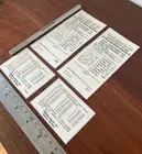 Charles Eames Lounge Chair, 1960's. Set (4) Restoration Patina Paper Labels