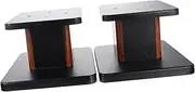 Mipcase 1Pair Practical Speaker Holder Stand Durable Grain Design for Home Use Multi Function Speaker Bookshelf Stand Non Slip Feet for Stability Height