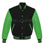 Varsity Letterman Bomber Jacket High Quality Wool & Real Cowhide Leather Sleeves