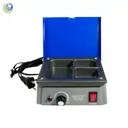 Dental Lab Jewelry Wax Heater Pot 3-Well Analog Melter Dipping Thermal 110v