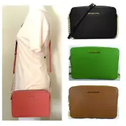 Michael Kors Jet Set EW Saffiano Leather Large Crossbody Bag Purse