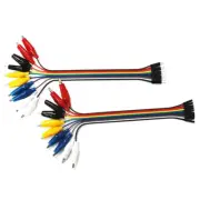 Test Line Lead Cable Jumper Clamp Breadboard Wire to Clip