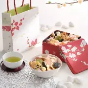 Winter LIMITED OguraSanso Rice Cracker Senbei Assortment With Gift Tin JAPAN