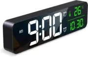 Digital Clock Large Display,LED Alarm Clock for Bedroom 10.5" with LED