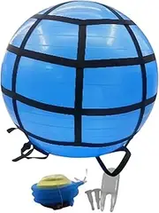 Yoga Ball, Fitness Ball, Stability Ball, Core Trainer, Anti-Burst Safe Design, Safe Tumbling Support, Portable with Pump, 65cm, Gym Home Pilates Yoga Birthing Sessions