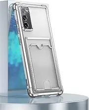 [BEENTRYS] Plating Case for Samsung Galaxy A13 5G / A04S Cover,Clear Wallet Card Slot Holder Luxury Electroplated Transparent Soft TPU Bumper Drop Proof Heavy Duty Protective Phone Case-Silver
