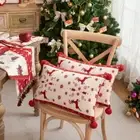 Elk Pattern Throw Pillowcover Christmas Tree Cushion Cover Sofa/Bed