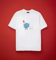 Balenciaga I Love Earth T Shirt, White, Spring 2022, XL, New With Tags