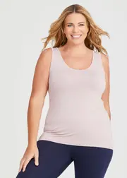 [Taking Shape] Taking Shape Bamboo Reversible Ultimate Cami Size 16 in Dusty Pink - Plus Size Women's Tops & T Shirts Dusty Pink