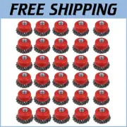 30-Pack Knotted Wire Cup Brush Set for 4.5" Angle Grinders - Heavy-Duty Cleaning