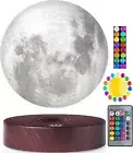 Magnetic Levitating Moon Lamp - 16 Colors & Adjustable Brightness Night Light