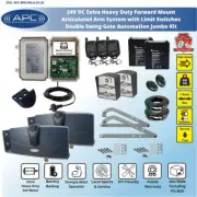 Articulated Arms Double Driveway Gate Motors Internal Transformer Jumbo Kit
