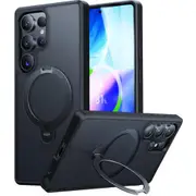 Torras Galaxy S25 Ultra 5G Ostand Spin Case - Black All in One: Magnetic / Stand / Ring Holder - 360 Spin [X00FX2150]