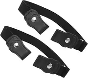 [DEARMAMY] 2pcs Stretch Belt Elastic Belt Adjustable Belt Comfortable Stretch Waist Belt No Buckle Stretch Belt Waist Belt Simplicity Elastic Waist Belt