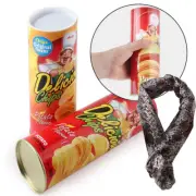 Potato Chip Snake Can for Jokes , Fake Snake Can Toy High Simulation Jump-·-'
