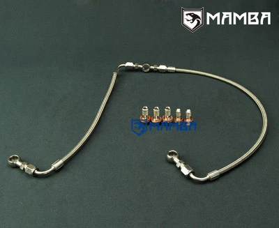 MAMBA For Nissan RB26DETT GTR Twin Turbo Oil Feed Line Kit /For Factory TB25