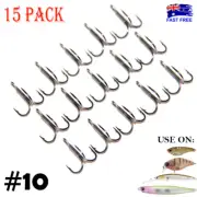 15x #10 BKK Treble Hooks Hook for Jackall Ecogear OSP Daiwa Shimano Lures Bream