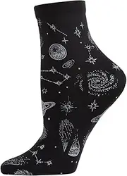 Cosmos Print Anklet Socks | Fun Space Print Socks by MeMoi