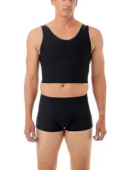 Compression Chest Binder Top(65%off)_CDE13 Black M