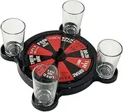 Roulette Sets Black Roulette Set with 4 Wine Glasses Very Smooth Spinning Action Turntable Drinking Games Roulette Shots for Game Night Party Games