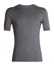 Icebreaker Merino 200 Oasis SS Crewe Mens Thermal Top - Gritstone Heather - M