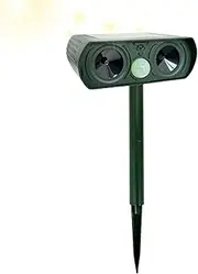 Solar Animal Repeller, Squirrel Solar Ultrasonic Repeller, Motion Sensor Cat Devices for Yard Garden Lawn Patio Protection