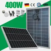 12V 400W Fixed Bifacial Solar Panel Kit Mono Generator Caravan Camping Charger