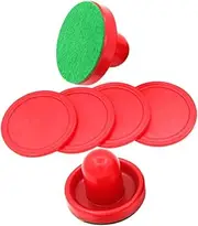 1Set Air Hockey Pusher Includes Pushers Covers and Pucks Replacement Parts for Air Hockey Games and Accessories