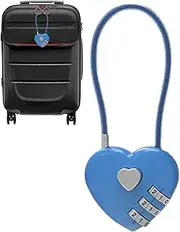 [Generic] Combination Lock - Love Heart Shaped Combination Lock Tool, Small Combination Lock with 3 Digit Code | Love Shape Design Safety Protection Tool for Suitcases, Backpacks and Schools