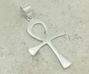 .925 STERLING SILVER EGYPTIAN ANKH CROSS PENDANT style# p0549