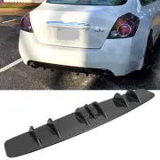 For Nissan Altima Carbon Fiber Rear Diffuser 7 Shark Fins Splitter Spoiler Lip