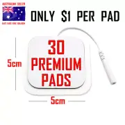 WELLNESS PLUS TENS EMS compatible ELECTRODE PADS 5cm x 5cm x 30 @ ONLY $1 EACH