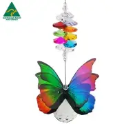 Rainbow Butterfly Crystal Suncatcher gift, hanging sun catcher suncatchers prism
