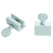First Watch #1411 White Sliding Window Slide Stops (2-Pack) Thumbscrew Locks
