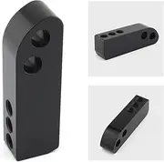 Black Headlight Extension Bracket Mounting Block Compatible with Harley FXD Dyna Super Glide Street Bob Low Rider Wide Glide 2007-2017