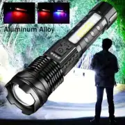 Anyice 1pc Super Powerful Rechargeable Torch Flash Light, Aluminum Alloy Head