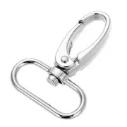 1-inch Silver Curved Lobster Clasps Swivel Trigger Clips Snap Pack of 20
