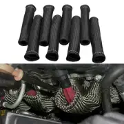 BLACK 8PCS 2500° SPARK PLUG WIRE BOOTS HEAT SHIELD PROTECTOR SLEEVE SBC BBC 454
