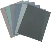 SOLUSTRE 6sheets Assorted Sandpaper Kit for Wet Dry Use to Grit for Finishing Carbide for and Car Polishing
