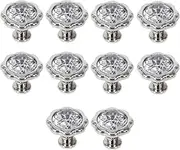 Cabinet Drawer Pulls 10 Pcs Acrylic Cabinet Drawer Coffee Table Wardrobe Polished Electroplated Handle 8082 Chrome + Acrylic