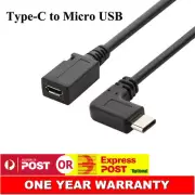 USB Type-C Male to Micro USB Female Adapter Converter Cable Angle Straight Plug
