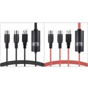 MIDI Cable Set to USB Adapter 2 in 1 MIDI Piano USB Cord from PC to Keyboard