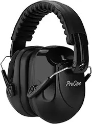 ProCase Noise Reduction Safety Ear Muffs, Hearing Protection Earmuffs, NRR 28dB Noise Sound Protection for Mowing Construction Manufacturing Woodwork Men Women Adult -2 Pack Black