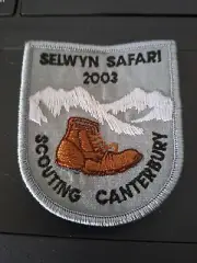 Selwyn Safari 2003 Scouting Canterbury Badge