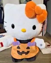 Hello Kitty Halloween Pumpkin Animated Plush Side Stepper Spooky Melody Decor