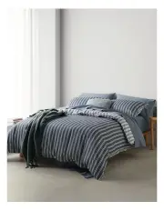 [Vue] Phoenix Cotton Sateen Quilt Cover Set in Denim