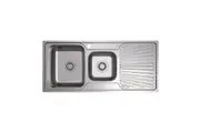 Tisira 108cm 1.5 Bowl Stainless Steel Kitchen Sink With Right Hand Drainer (TSLE1081R)