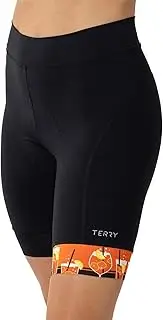 [TERRY] Bike Shorts Women Padded Cycling Shorts, Peloton LTD Hi-Vis Silicone Leg Bands Compression Bike Chamois