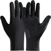 [Gihioue] Liner Gloves, Winter Liner Gloves, Warm Non-Slip Cycling Gloves, Windproof Winter Gloves, Touchscreen Ski Gloves for Driving, Cycling, Running